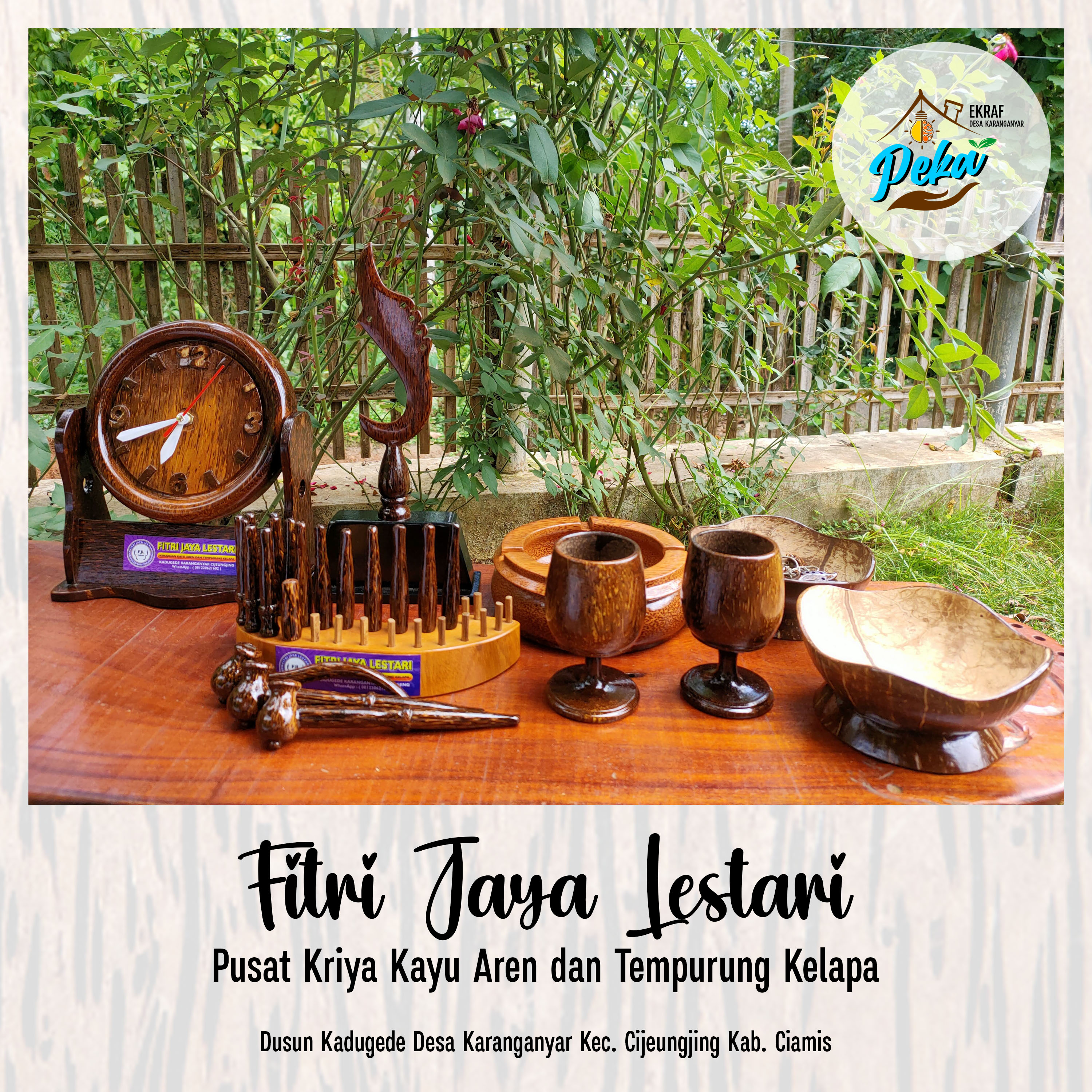 Kriya Kayu Aren dan Tempurung Kelapa